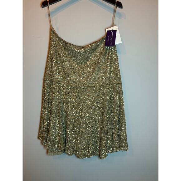 Ralph Lauren Collection Sequin Embellished Skirt Gold Runway Party Formal $5K 8 - Picture 14 of 15